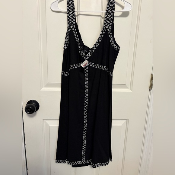 Rachel Zoe Black Maxi Dress with White Pattern - Picture 1 of 3